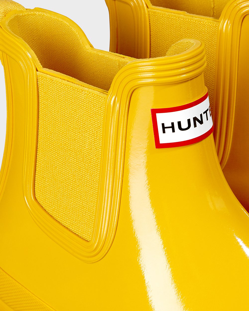 Botas Chelsea Hunter Feminina Amarelas - Original Gloss - 09HEPWIXF